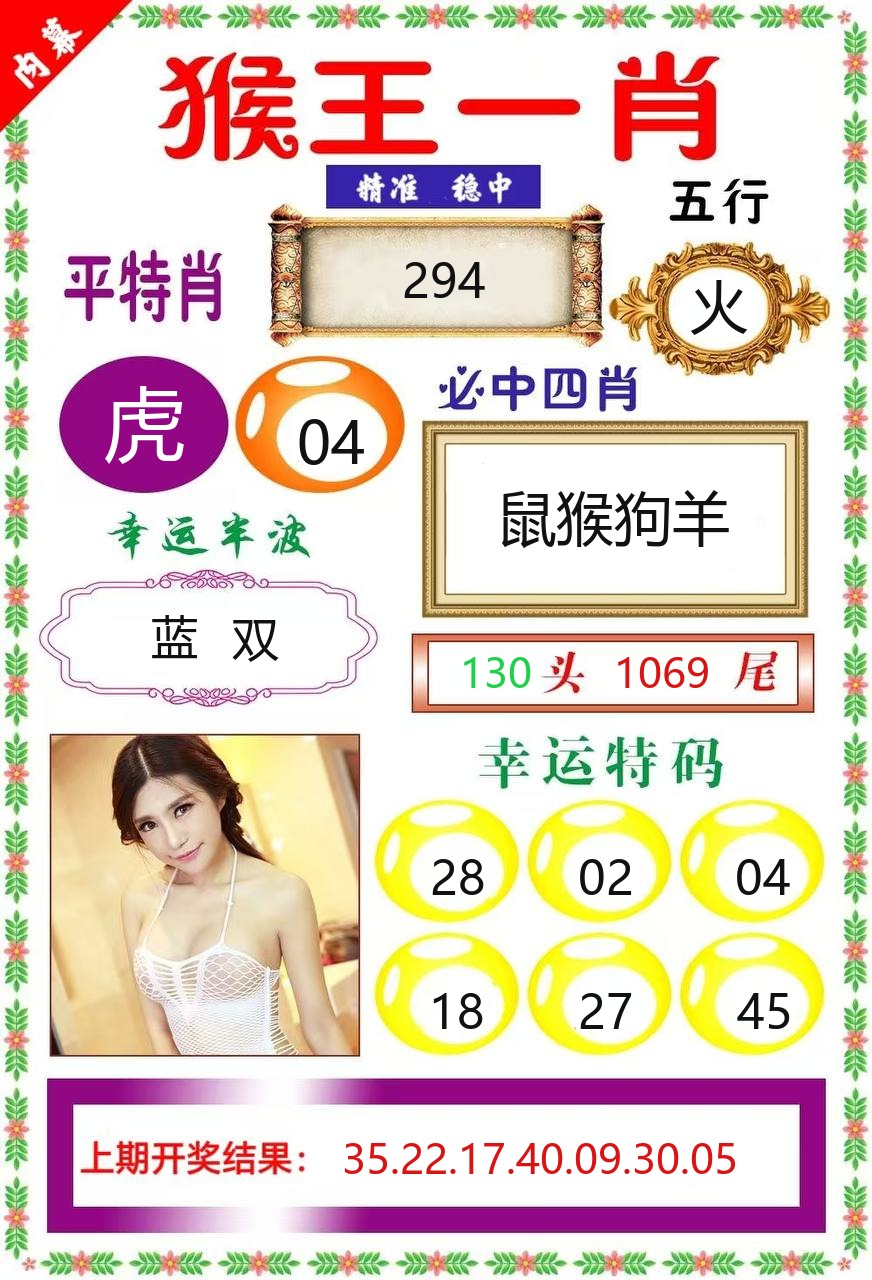新港彩猴王一肖资料图